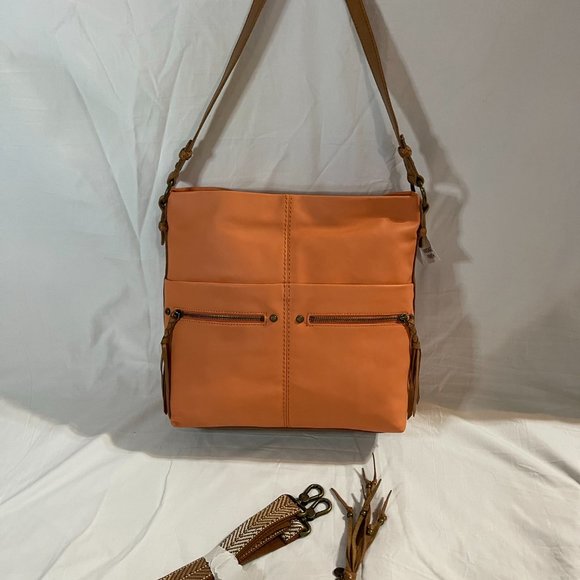 The Sak Bags The Sak Ashland Bag In Guava With Leather Hand Strap